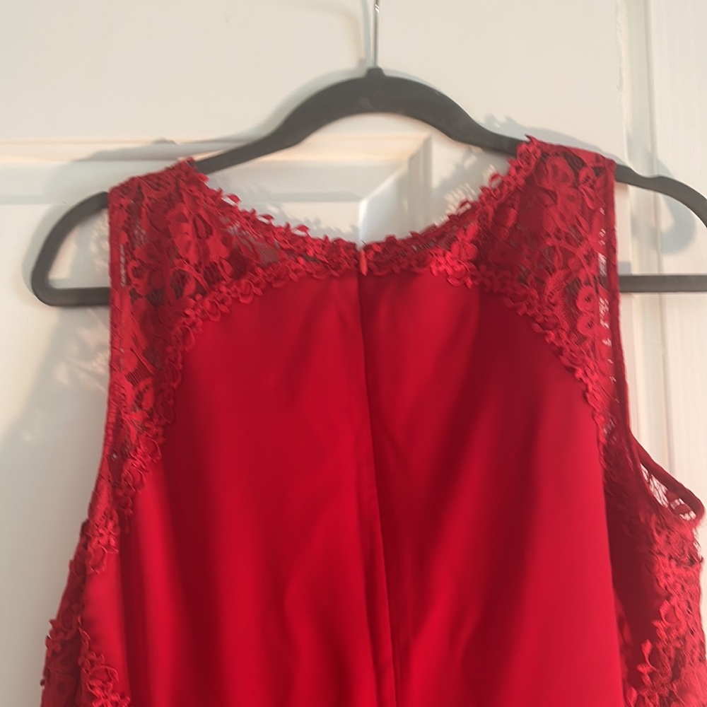 red mid length dress - monsoon - Picture 3 of 6